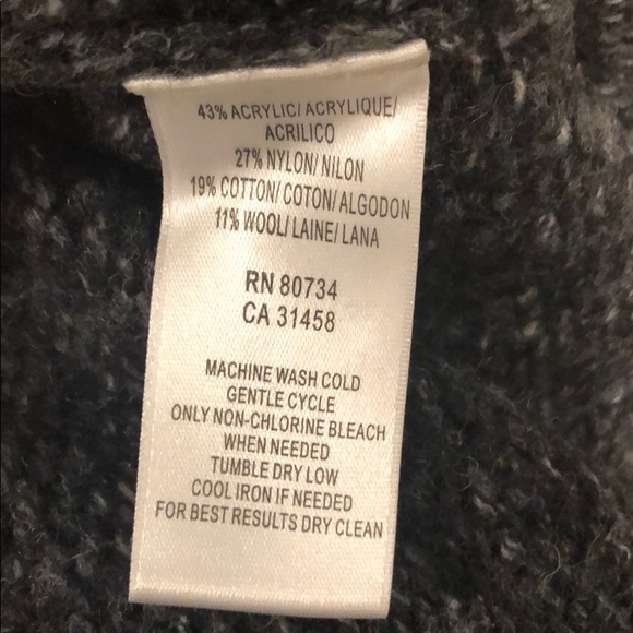 BCBGMaxAzria grey asymmetrical button sweater - Picture 8 of 8